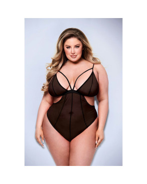 Body Baci Lingerie Crotchless Nero Queen size