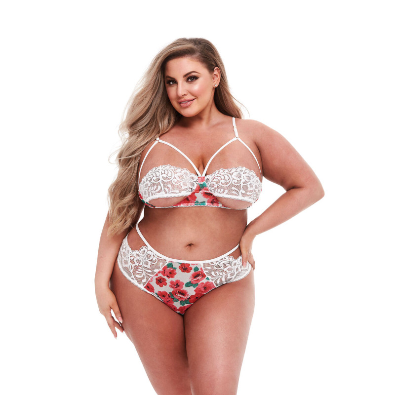 Set di Lingerie Baci Lingerie 838-SEG-3 Multicolore XL (Queen)