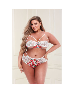 Set di Lingerie Baci Lingerie 838-SEG-3 Multicolore XL (Queen)