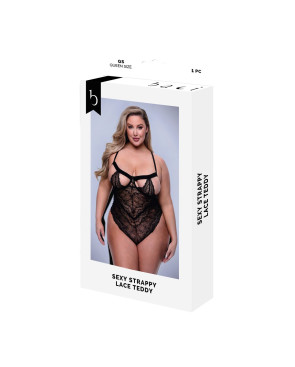 Body Baci Lingerie Sexy Strappy Lace Nero Queen