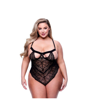 Body Baci Lingerie Sexy Strappy Lace Nero Queen