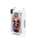 Set di Lingerie Baci Lingerie Nero 3 Pezzi (Queen)