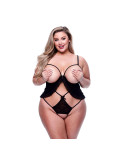 Body Baci Lingerie Peek-a-boo Nero Queen size