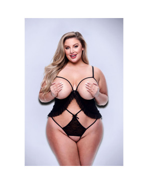 Body Baci Lingerie Peek-a-boo Nero Queen size