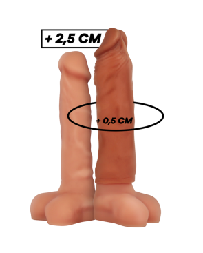 VIRILXL - ESTENSIONE DEL PENE IN SILICONE LIQUIDO V5 MARRONE