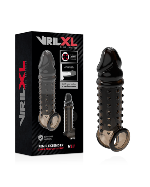 VIRILXL - ESTENSIONE E GUAINA PER PENE V11 NERO