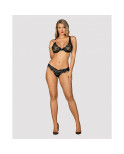 Set di Lingerie Obsessive Luvae Nero L/XL