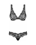 Set di Lingerie Obsessive Luvae Nero L/XL