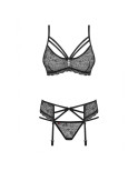 Set di Lingerie Obsessive 818-SEG-1 Nero L/XL