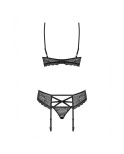 Set di Lingerie Obsessive 818-SEG-1 Nero L/XL