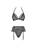 Set di Lingerie con Pizzo Obsessive 838-SEG-1 Nero S/M