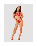 Set di Lingerie Obsessive Giftella Rosso L/XL