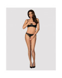 Set di Lingerie con Pizzo Obsessive Letica Nero L/XL