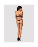 Set di Lingerie con Pizzo Obsessive Letica Nero L/XL