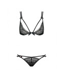 Set di Lingerie con Pizzo Obsessive Intensa set Nero L/XL