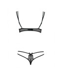 Set di Lingerie con Pizzo Obsessive Intensa set Nero L/XL