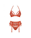 Set di Lingerie Obsessive 838-SEG-3 Rosso L/XL