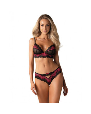 Set di Lingerie Obsessive Tulia Nero S/M