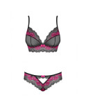 Set di Lingerie Obsessive Tulia Nero S/M