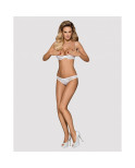 Set di Lingerie con Pizzo Obsessive Alabastra Bianco S/M