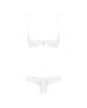 Set di Lingerie con Pizzo Obsessive Alabastra Bianco S/M