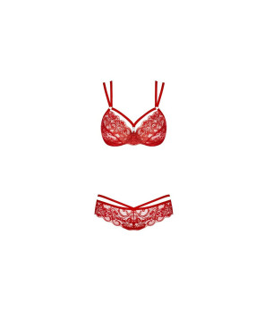 Set di Lingerie Obsessive 860 Rosso S/M