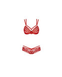 Set di Lingerie Obsessive 860 Rosso S/M