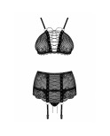 Set di Lingerie Obsessive Basitta Nero S/M