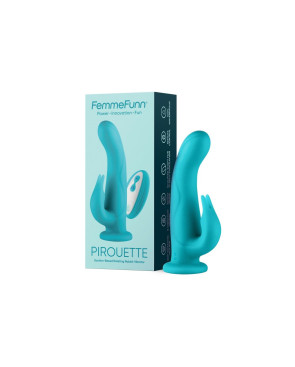 Vibratore Doppia Stimolazione FemmeFunn Pirouette Turchese