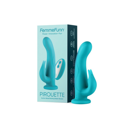 Vibratore Doppia Stimolazione FemmeFunn Pirouette Turchese