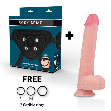 ROCKARMY - ARN S + DILDO IN SILICONE LIQUIDO PREMIUM KINGCOBRA 24 CM -O- 4.77 CM