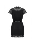 Camice Obsessive Nero S/M Fiori