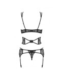 Set di Lingerie con Pizzo Obsessive Frivolla Nero S/M