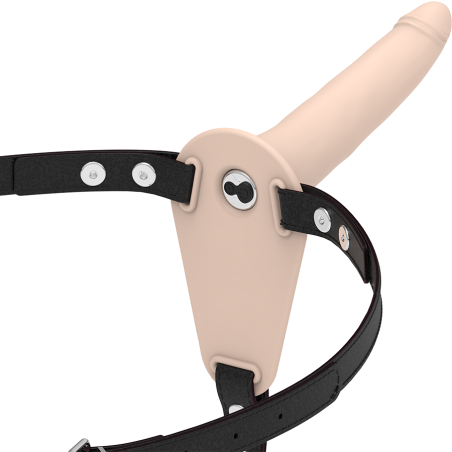 FETISH SUBMISSIVE HARNESS - VIBRATORE IN SILICONE FLESH 15 CM