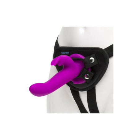 Vibratore Coniglio Happy Rabbit Strap-On Harness Set Purple 12,7 cm