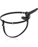 FETISH SUBMISSIVE HARNESS - VIBRATORE NERO A DOPPIA PENETRAZIONE