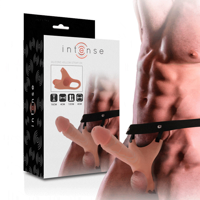 INTENSE - IMBRACATURA CAVA CON DILDO IN SILICONE 16 X 3,5 CM