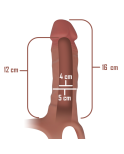 INTENSE - IMBRACATURA CAVA CON DILDO IN SILICONE 16 X 3,5 CM