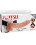 FETISH FANTASY SERIES - SERIES 9 HOLLOW STRAP-ON CON SFERE 22.9CM CARNE