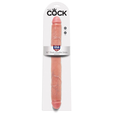 KING COCK - DOPPIO DILDO SPESSO CARNE 40.6 CM