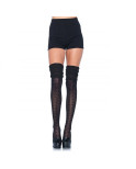 LEG AVENUE - CALZINI IN PIZZO NERO CON RUCHES