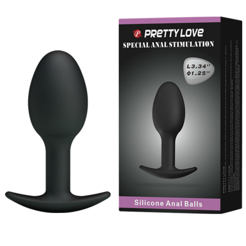 PRETTY LOVE - PLUG ANALE IN SILICONE 6.5 CM NERO