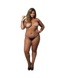 LEG AVENUE - LEG AVENUE - BODYSTOCKING CON SPALLE SCOPERTE NERO TAGLIA PLUS