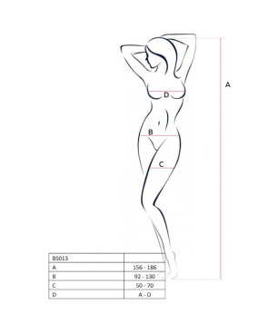 PASSION - WOMAN BS013 BODYSTOCKING NERO TAGLIA UNICA