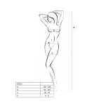 PASSION - WOMAN BS013 BODYSTOCKING BIANCO TAGLIA UNICA