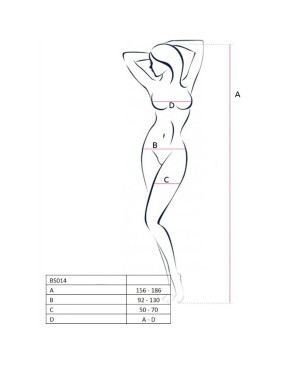 PASSION - WOMAN BS014 BODYSTOCKING BIANCO TAGLIA UNICA