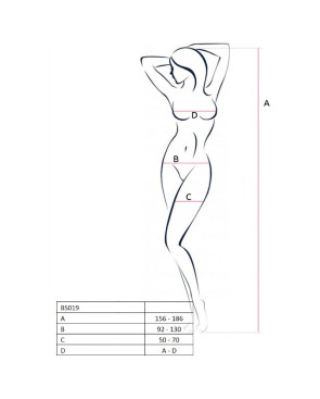 PASSION - WOMAN BS019 BODYSTOCKING BIANCO TAGLIA UNICA