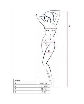 PASSION - WOMAN BS020 BODYSTOCKING NERO TAGLIA UNICA