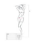 PASSION - DONNA BS024 BODYSTOCKING NERO TAGLIA UNICA