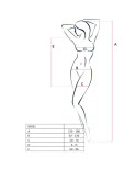 PASSION - WOMAN BS025 BODYSTOCKING ABITO BIANCO STILE TAGLIA UNICA